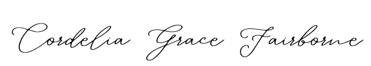 Cordelia Grace Fairborne's signature